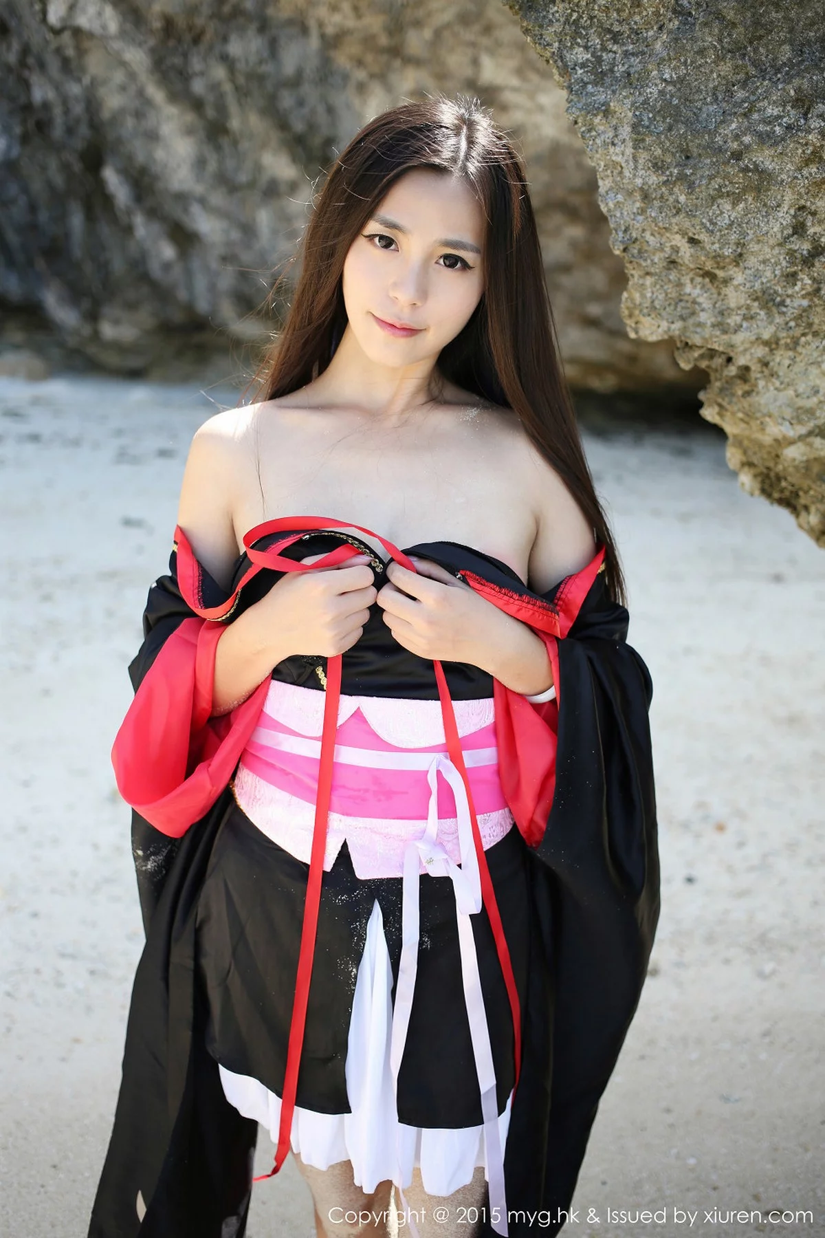 Xrmnw.Com[MyGirl美媛馆]Vol.136_嫩模Moa小姐菲律宾长滩旅拍日本和服秀完美曲线写真61P