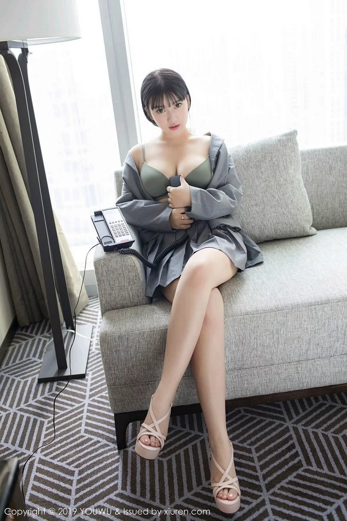 Xrmnw.Com[YouWu尤物馆]Vol.138_巨乳嫩模小尤奈私房黑色高叉连体内衣秀傲人豪乳诱惑写真59P