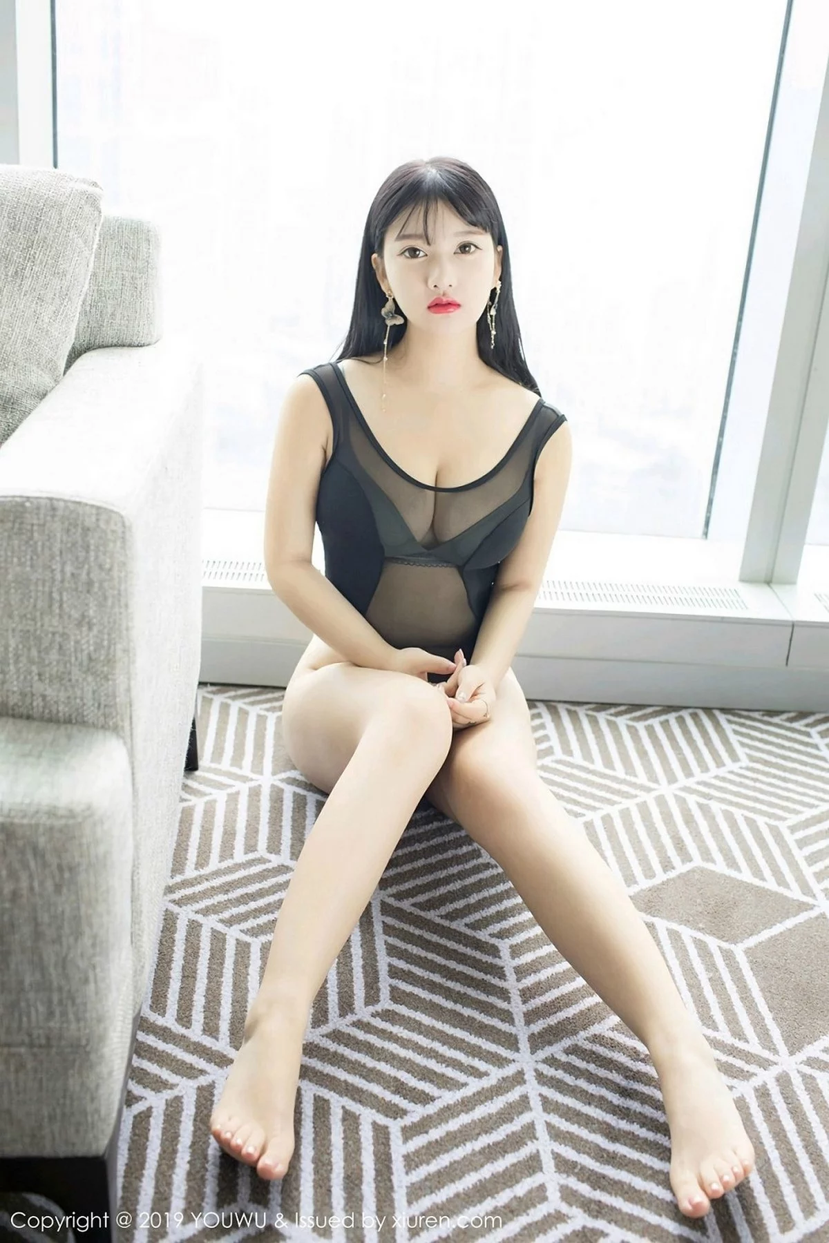 Xrmnw.Com[YouWu尤物馆]Vol.138_巨乳嫩模小尤奈私房黑色高叉连体内衣秀傲人豪乳诱惑写真59P