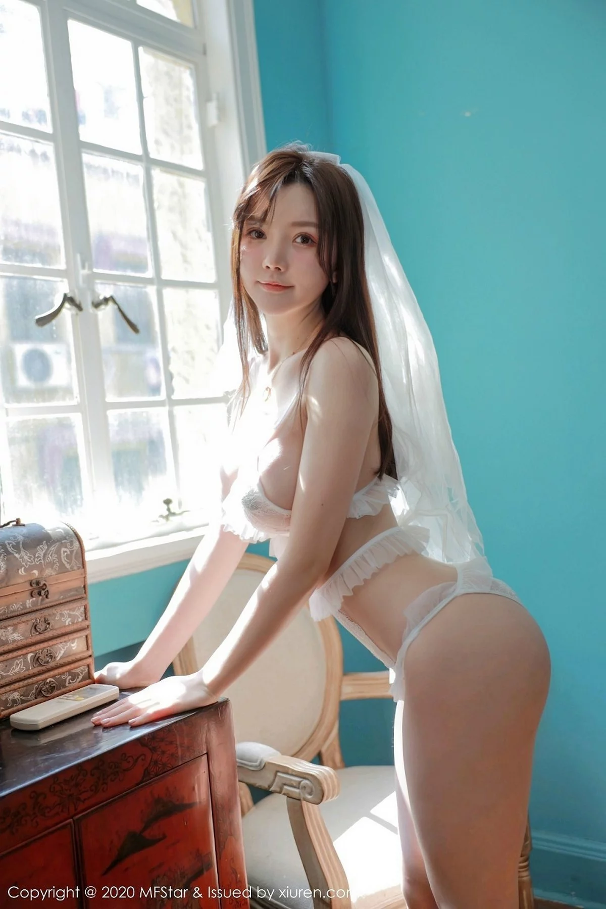 Xrmnw.Com[MFStar模范学院]Vol.288_女神糯美子Mini私房婚纱主题半脱真空露火辣美体诱惑写真66P