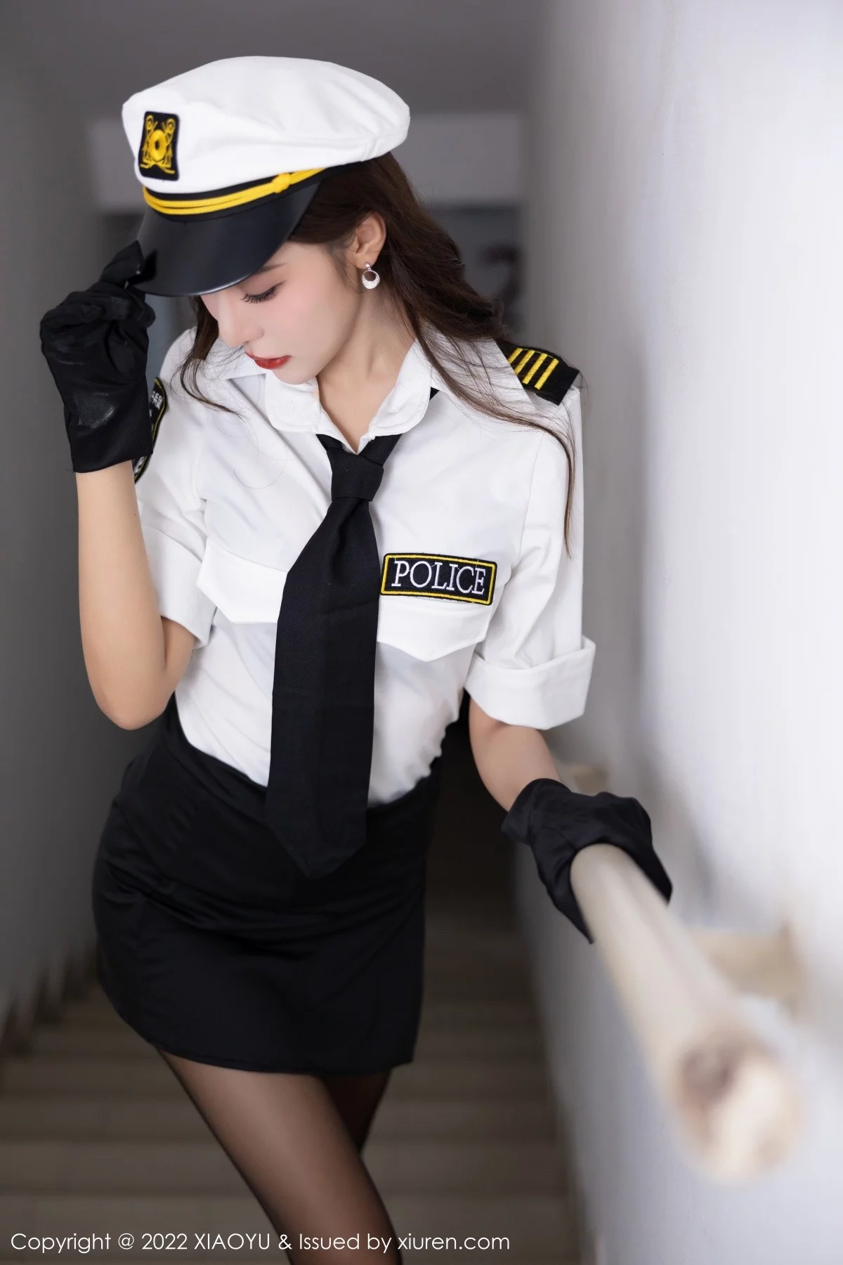 Xrmnw.Com[XiaoYu画语界]Vol.867_女神王馨瑶yanni韩国女警官制服露蕾丝内衣配破烂黑丝诱惑写真90P