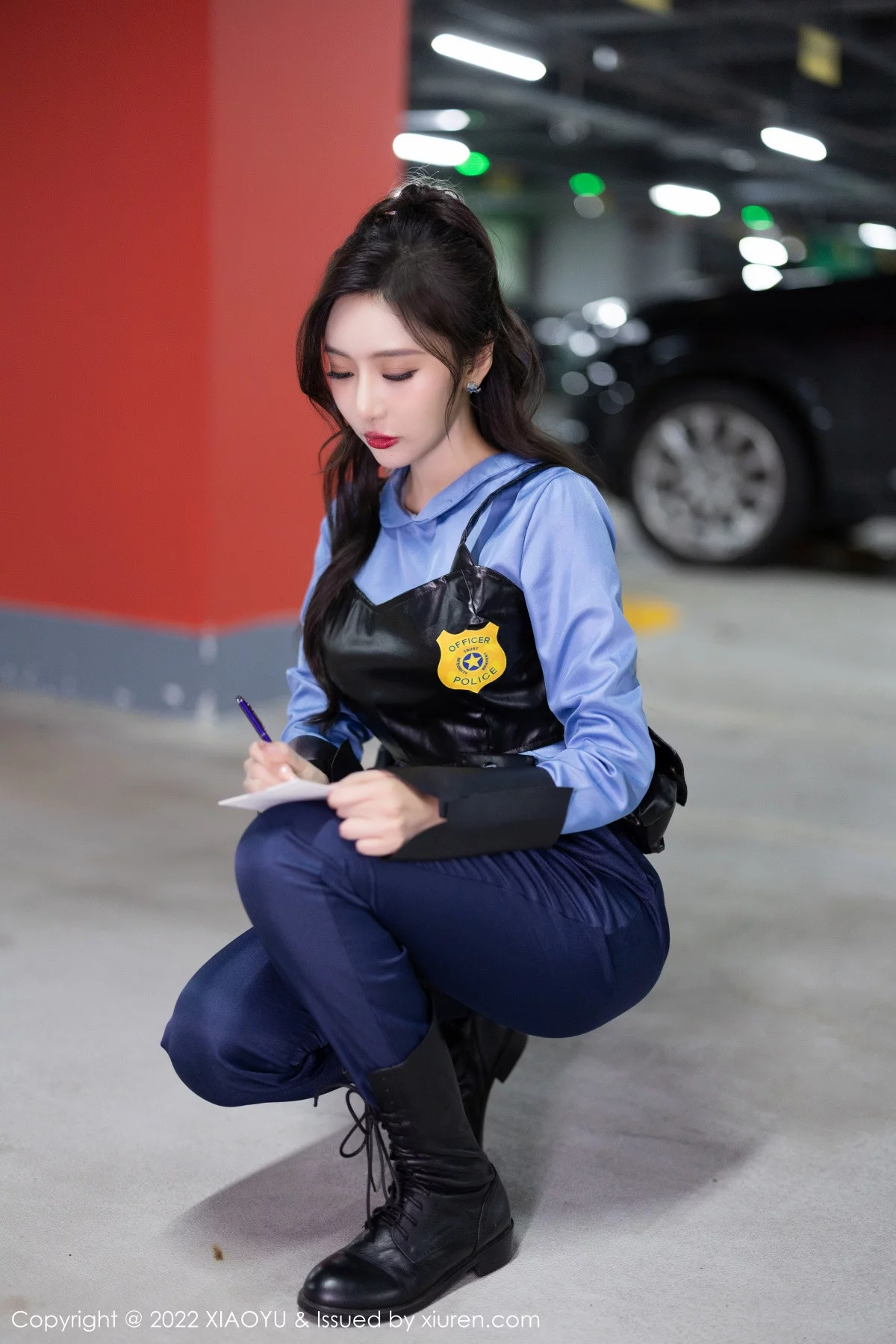 Xrmnw.Com[XiaoYu画语界]Vol.929_女神王馨瑶yanni脱蓝色女警官制服露黑色蕾丝内衣完美诱惑写真80P