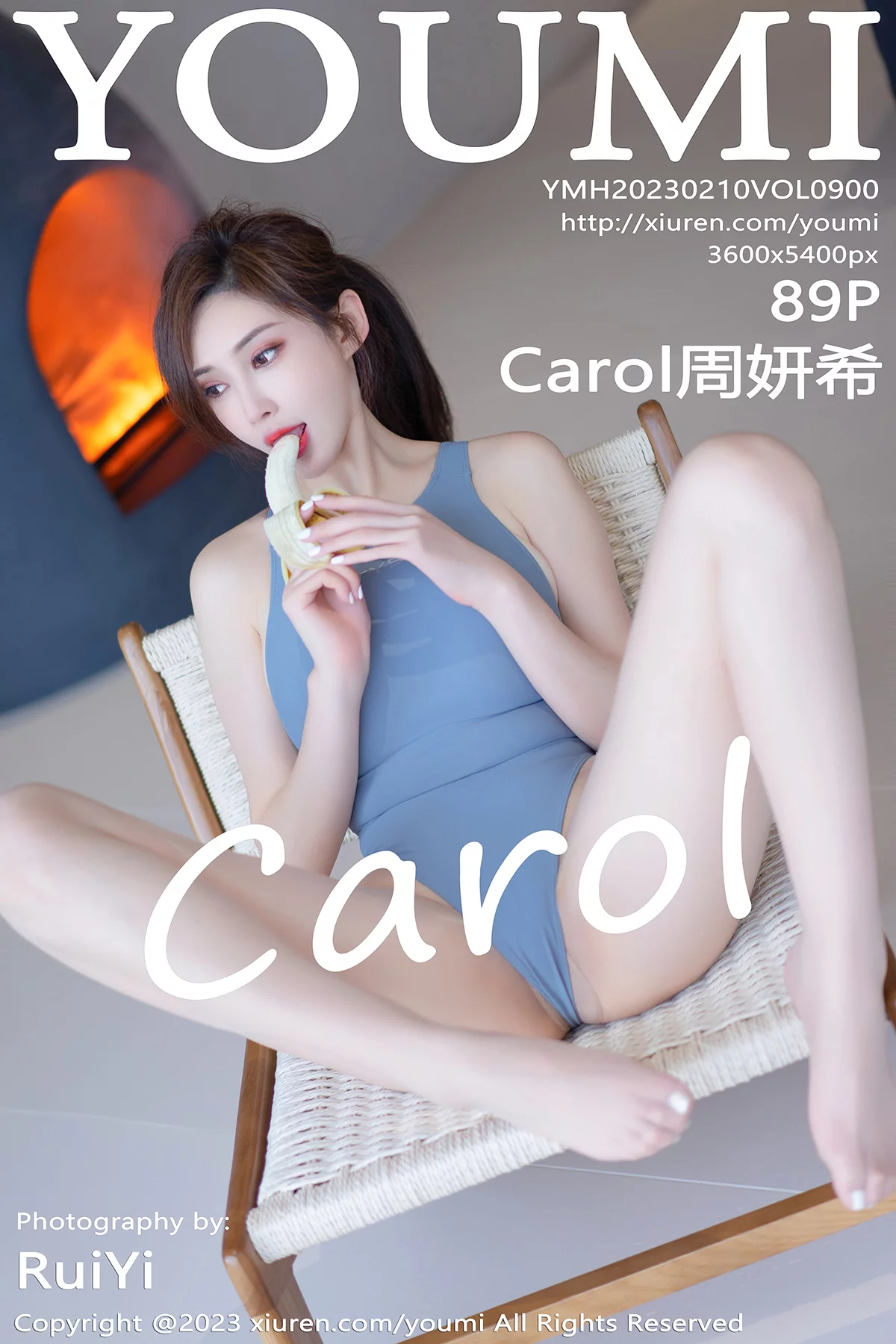 Xrmnw.Com[YouMi尤蜜荟]Vol.900_女神Carol周妍希大理旅拍性感蓝灰泳装秀丰满身材迷人诱惑写真89P