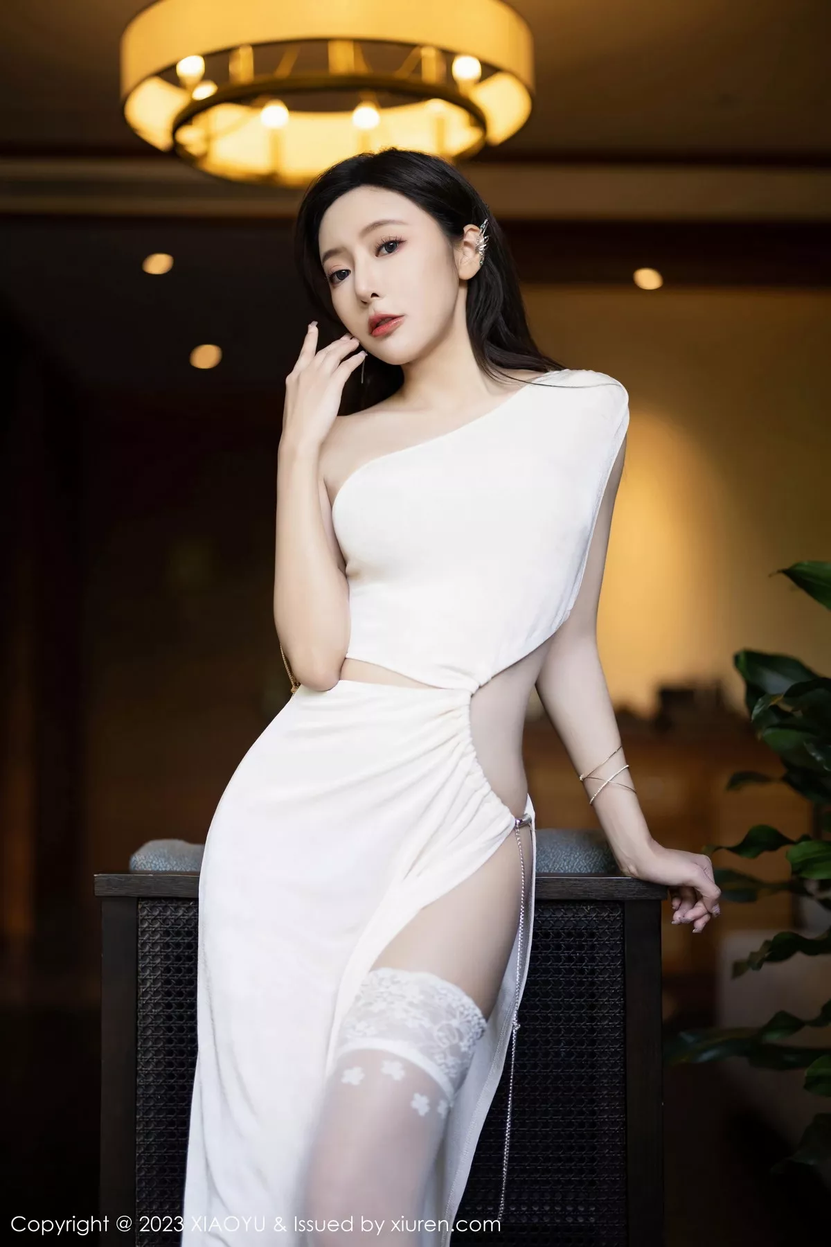 Xrmnw.Com[XiaoYu画语界]Vol.1082_女神王馨瑶yanni白色连衣裙露黑色情趣内衣秀惹火身材诱惑写真86P