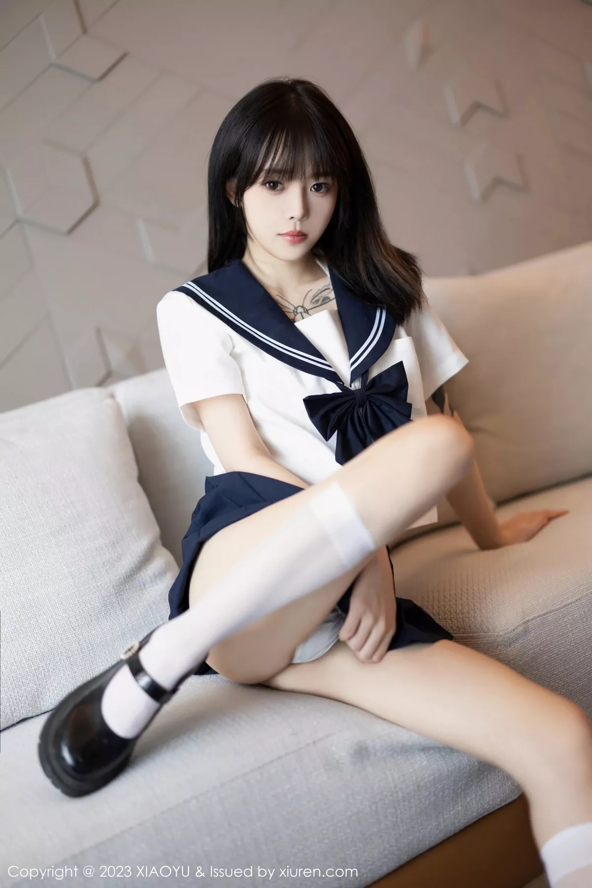 Xrmnw.Com[XiaoYu画语界]Vol.1087_模特奶瓶性感白色学妹服饰露白色情趣内衣秀曼妙身姿诱惑写真88P