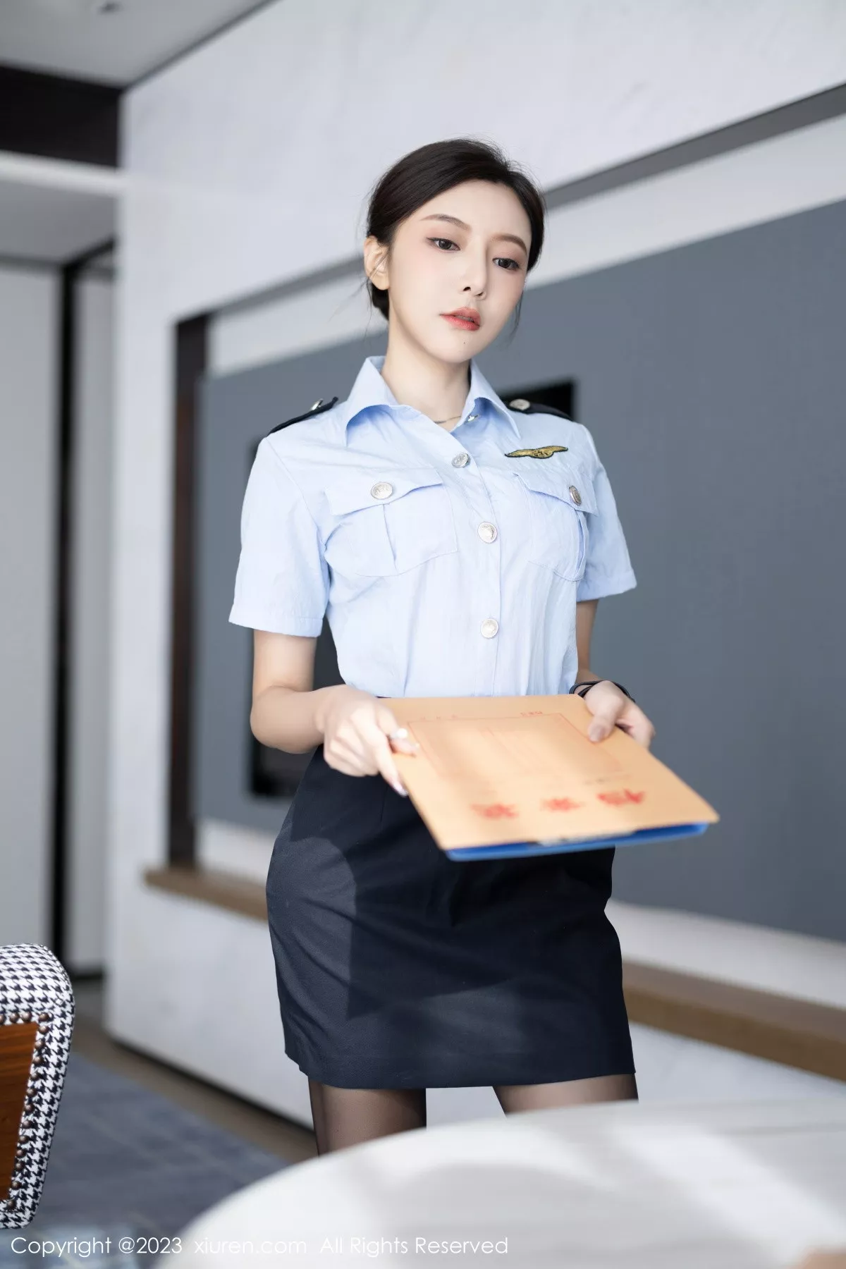 Xrmnw.Com[XiuRen秀人网]No.7340_女神王馨瑶yanni性感女警制服露黑色蕾丝内衣秀惹火身材诱惑写真82P